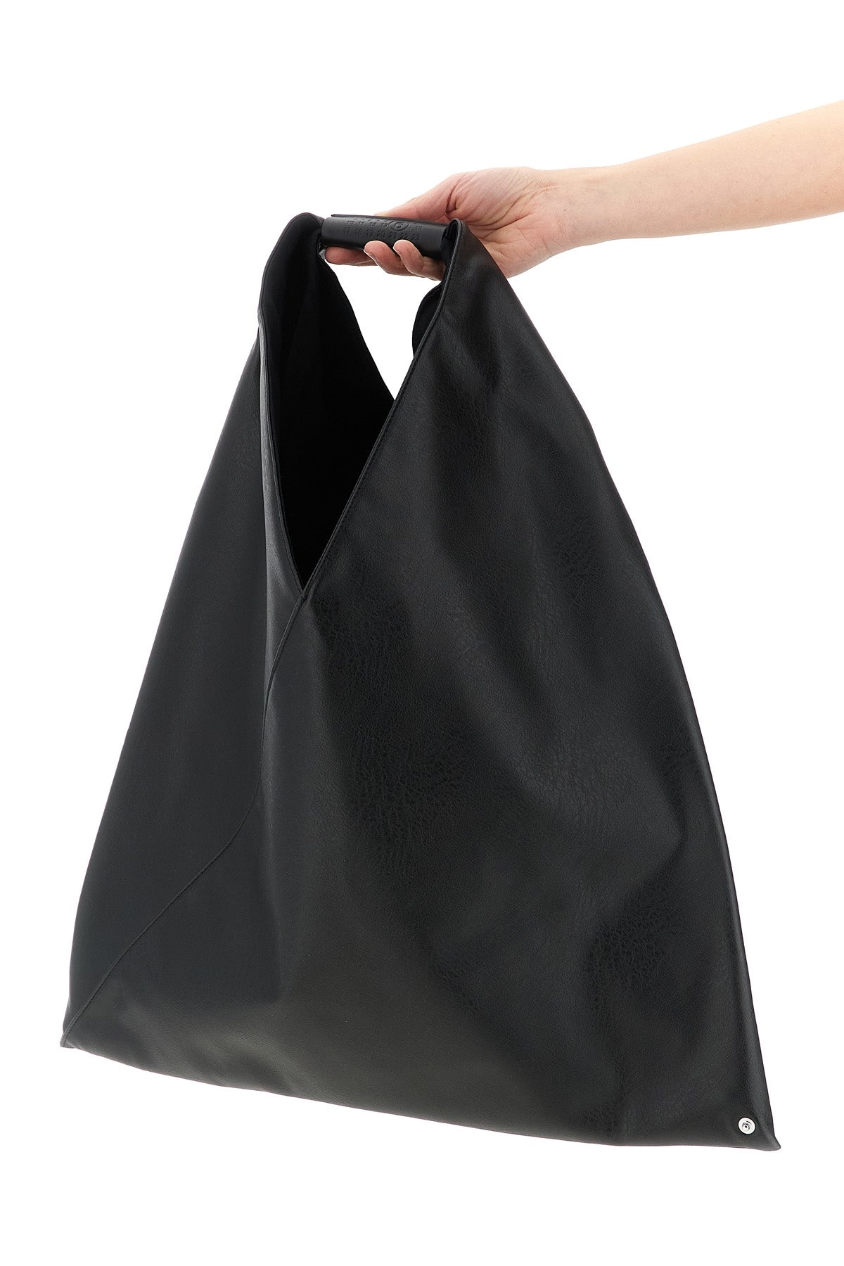 japanese classic handbag in leather-effect fabric