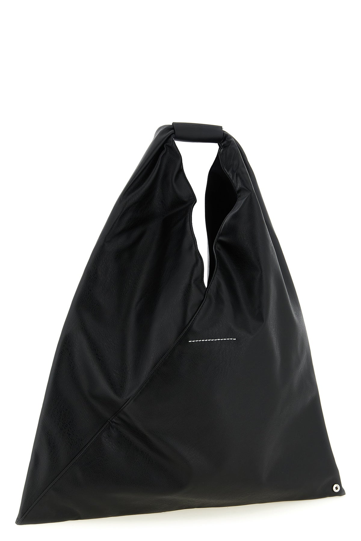 japanese classic handbag in leather-effect fabric