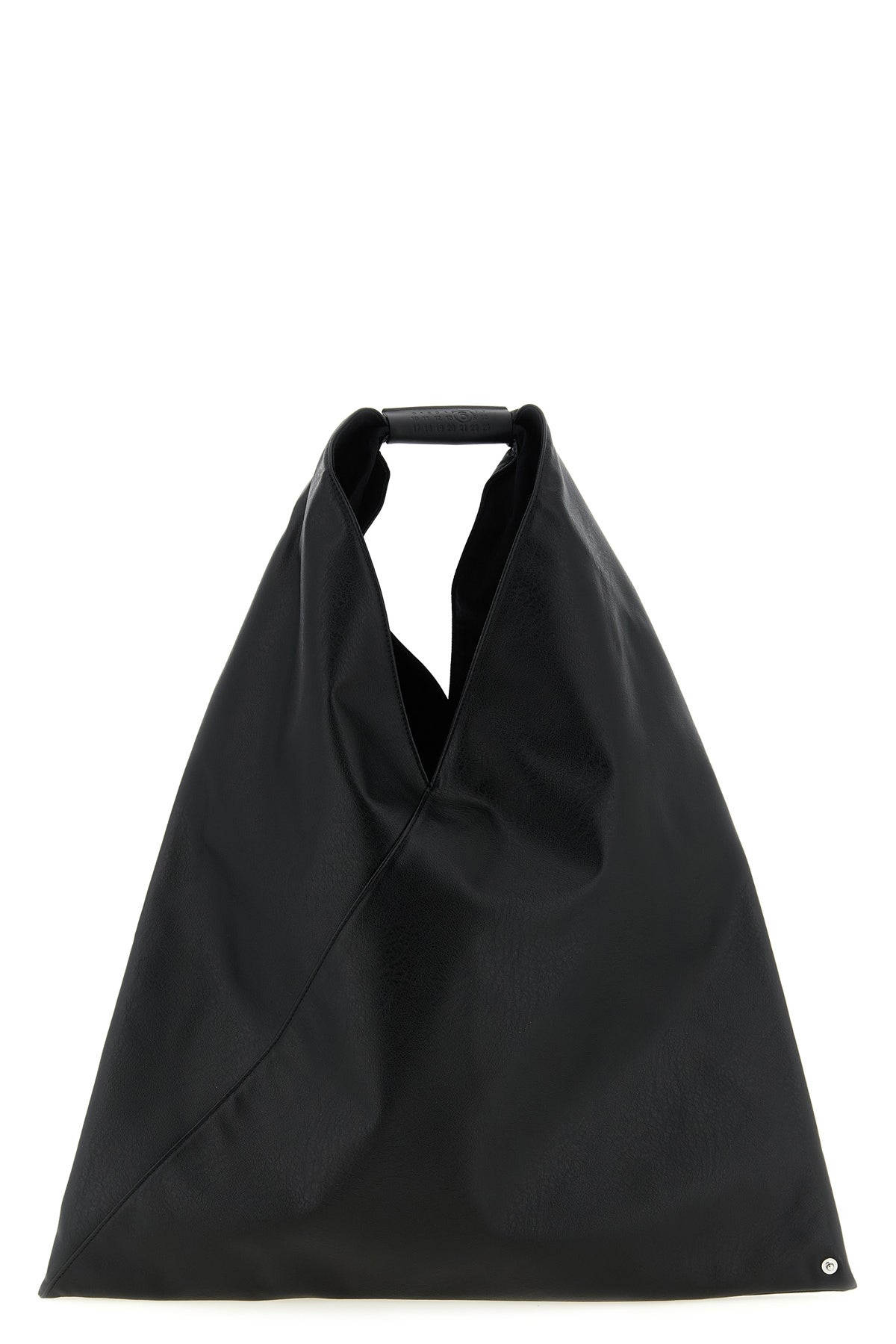 japanese classic handbag in leather-effect fabric