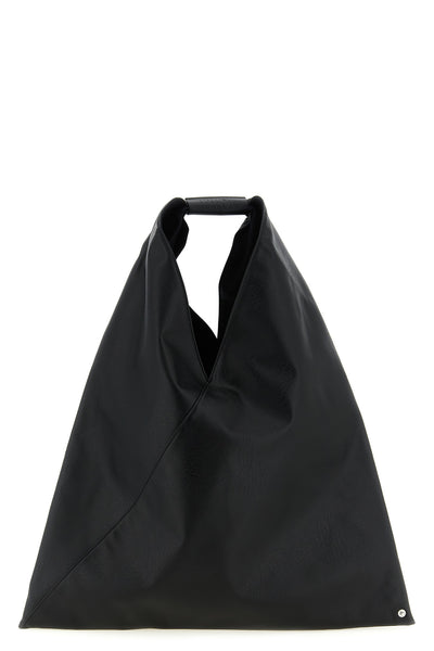 japanese classic handbag in leather-effect fabric