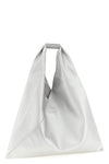 japanese classic handbag in hammered laminated leather-effect fabric
