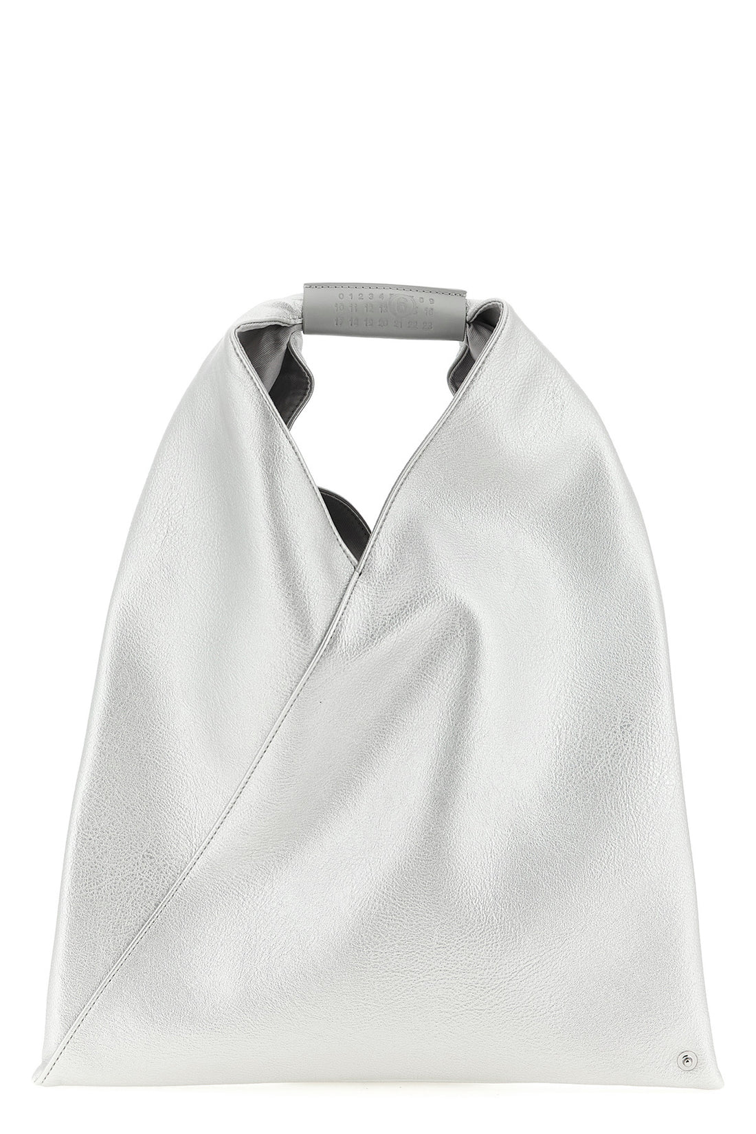 MM6 OS japanese small handbag in hammered laminated leather-effect fabric