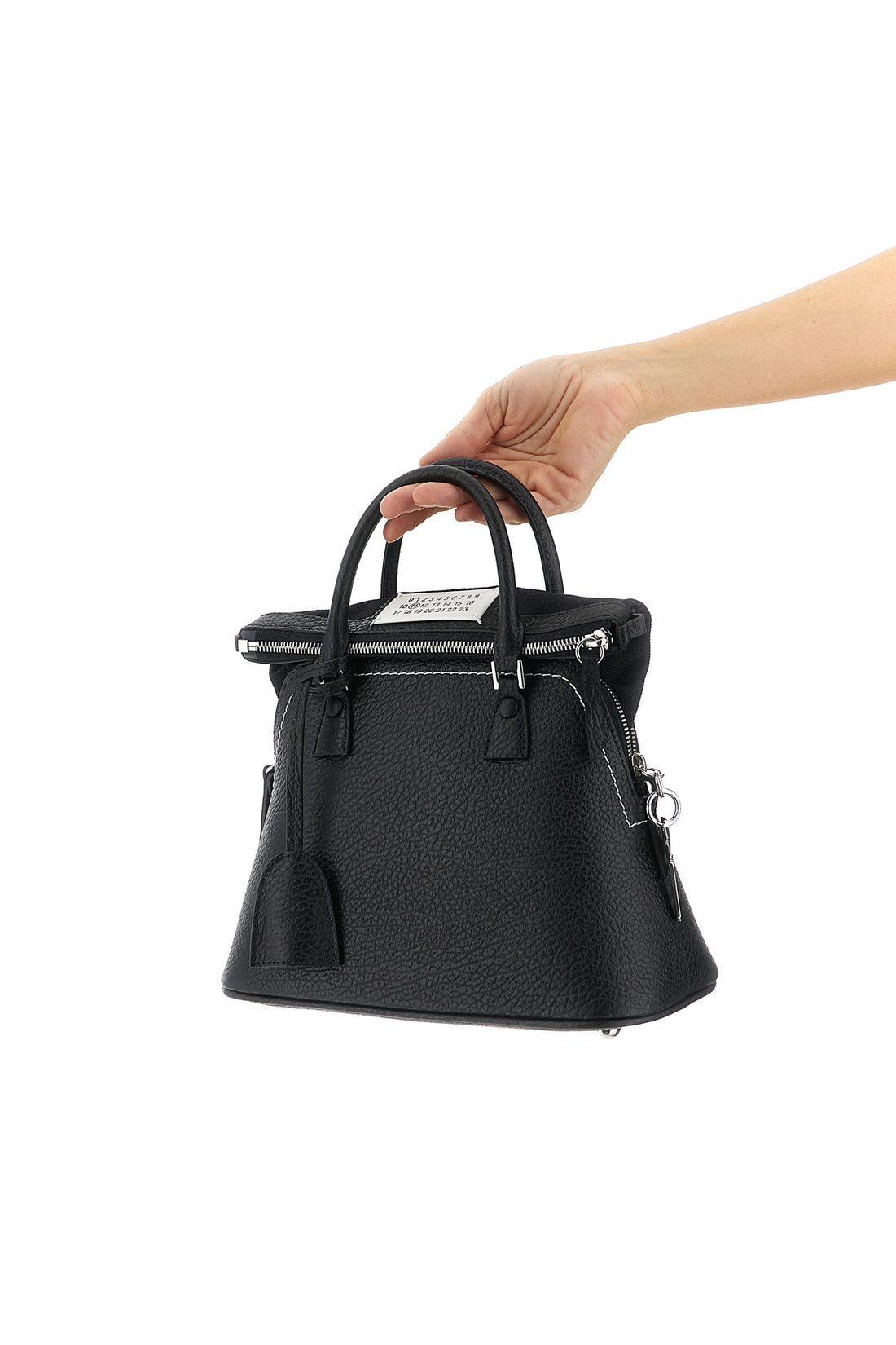 MAISON MARGIELA OS 5ac mini leather and canvas handbag