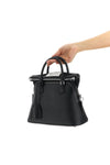 5ac mini leather and canvas handbag