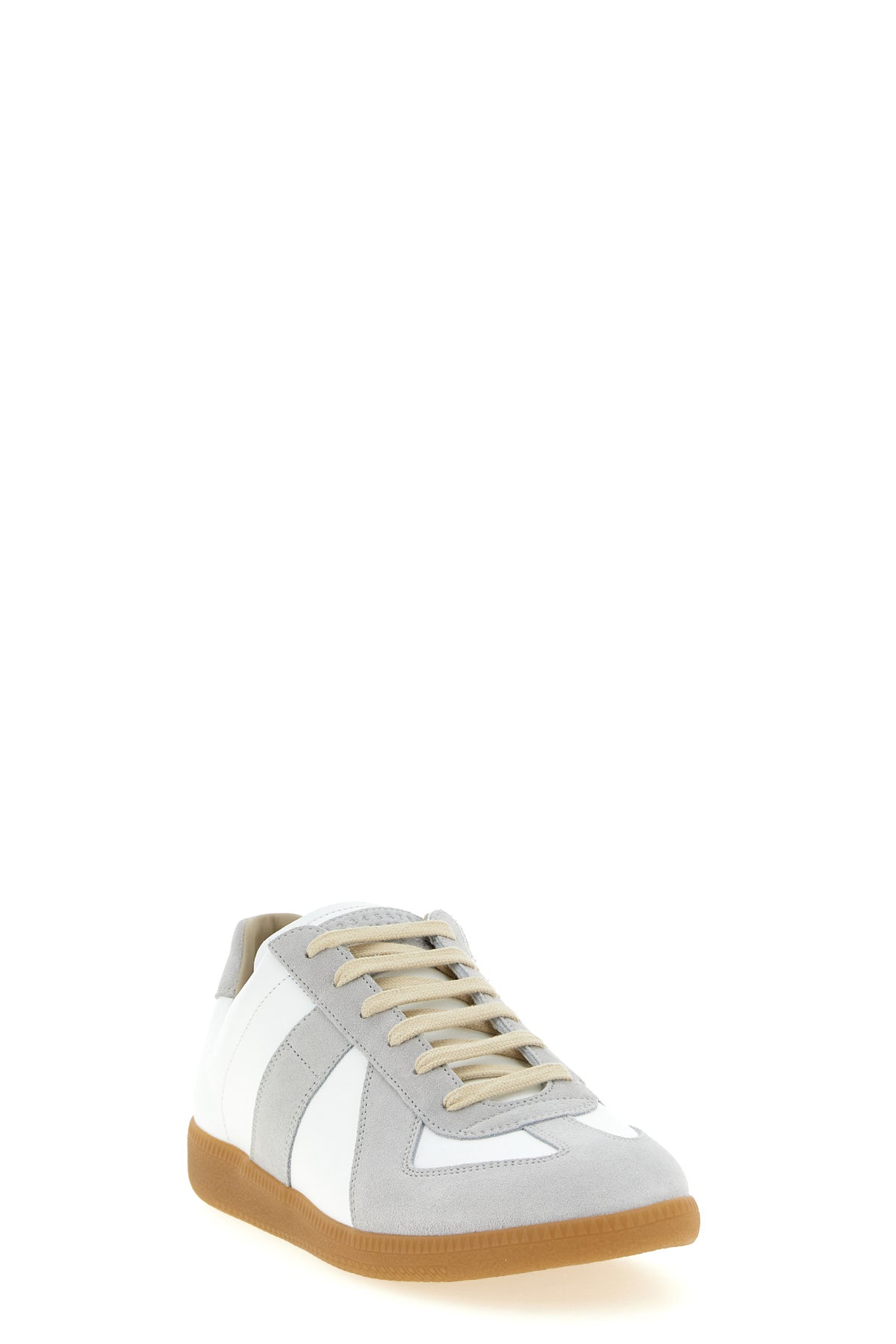 replica leather lace-up sneakers