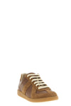 replica nappa and suede tone-on-tone sneakers