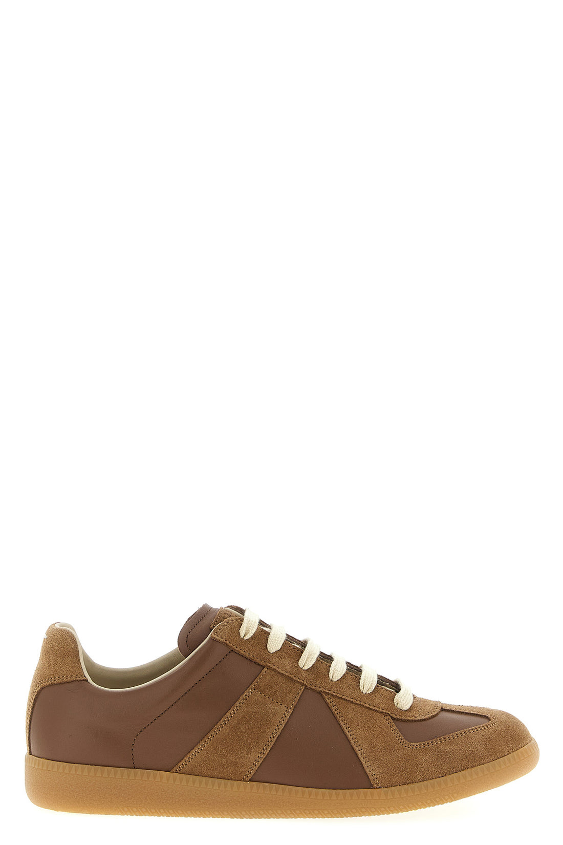 MAISON MARGIELA 40 replica nappa and suede tone-on-tone sneakers