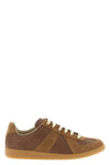 replica nappa and suede tone-on-tone sneakers