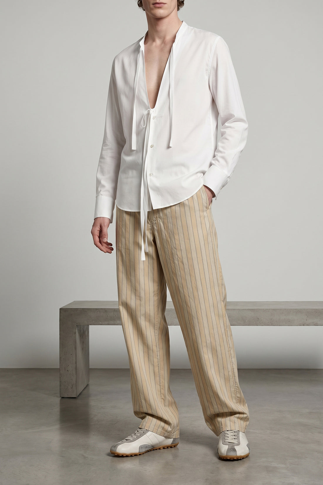 MAISON MARGIELA 40 sprinters long-haired suede sneakers