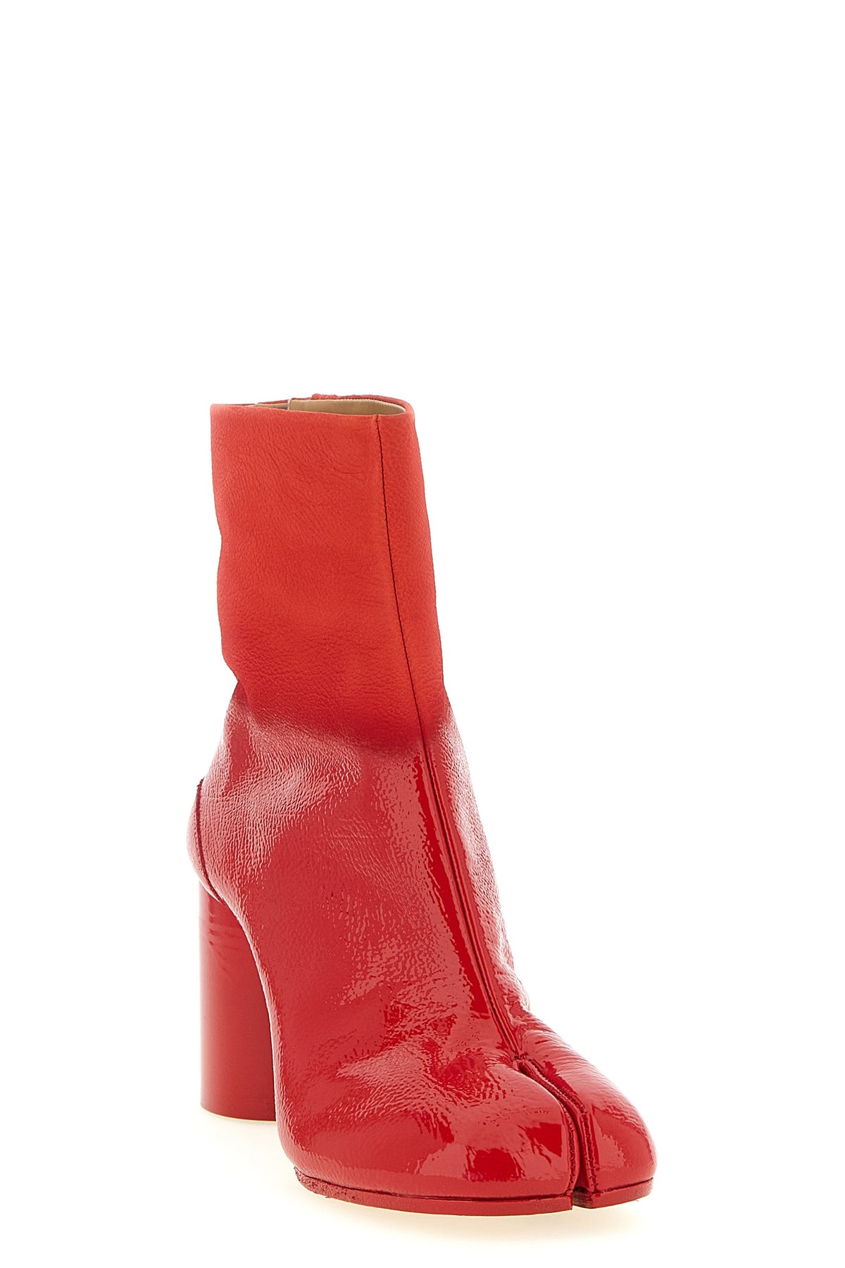 matte leather ankle boots