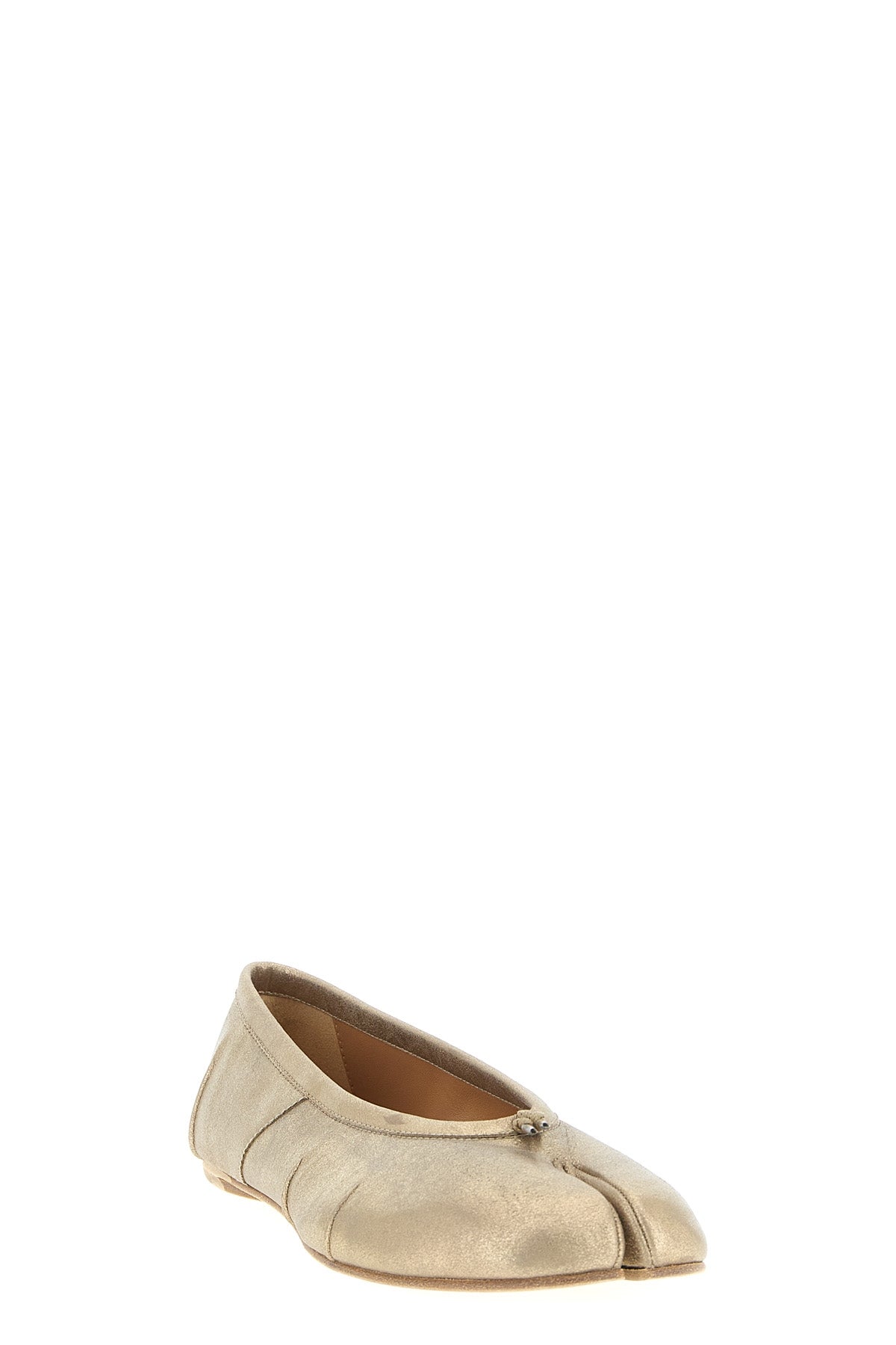tabi new ballet flats in soft metallic leather