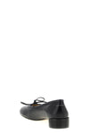anatomic crinkle effect leather ballet flats