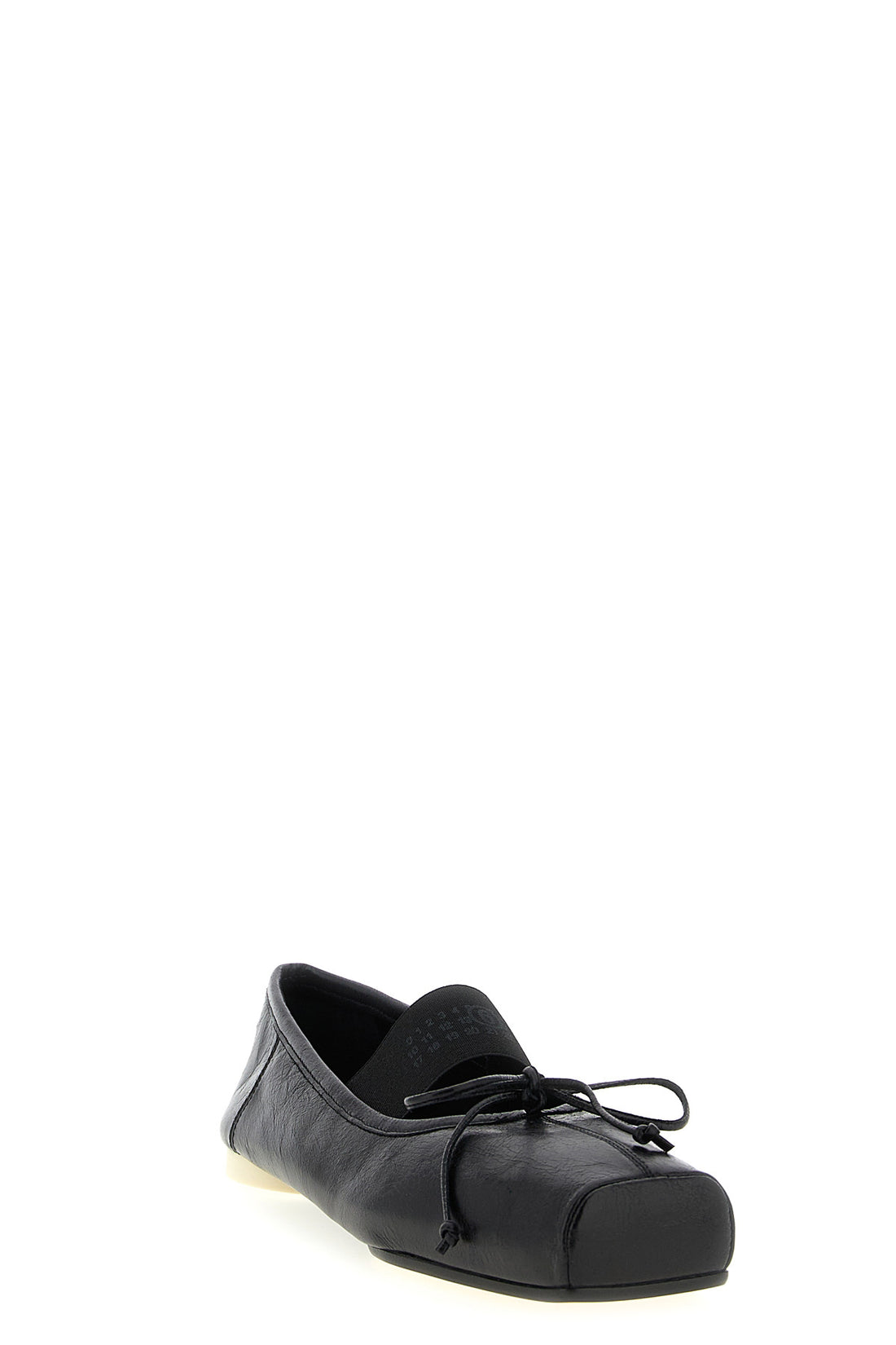 MM6 36 ballet crinkle effect leather ballet flats
