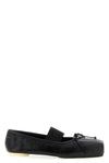 ballet crinkle effect leather ballet flats