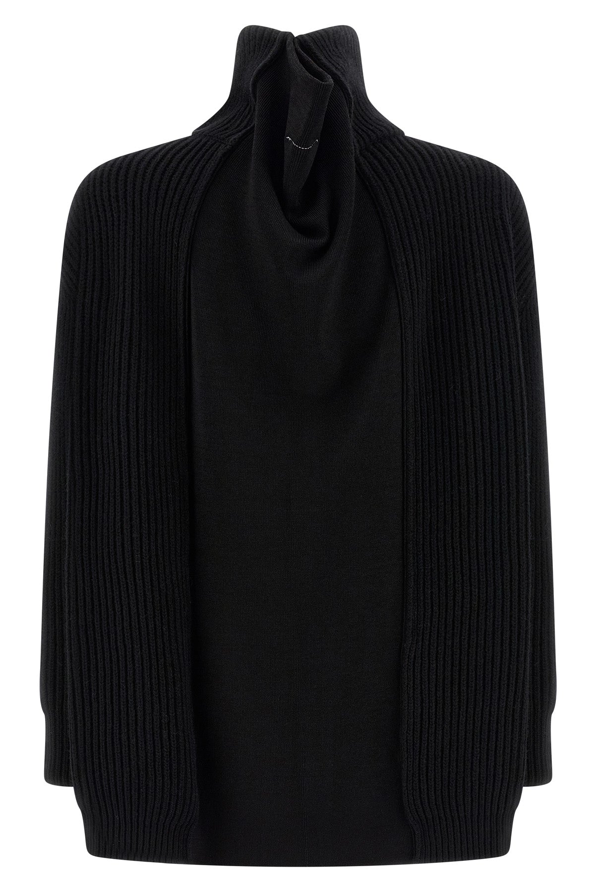 cardigan mini ribbed wool knit dress