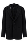 single-breasted wool blazer