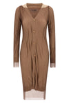 double layer midi dress