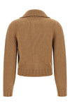 the maison margiela mm6 cardigan redefines knitwear codes through a cropped silh