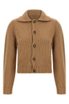 the maison margiela mm6 cardigan redefines knitwear codes through a cropped silh
