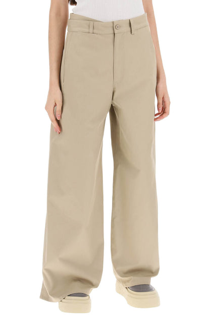 cotton gabardine trousers