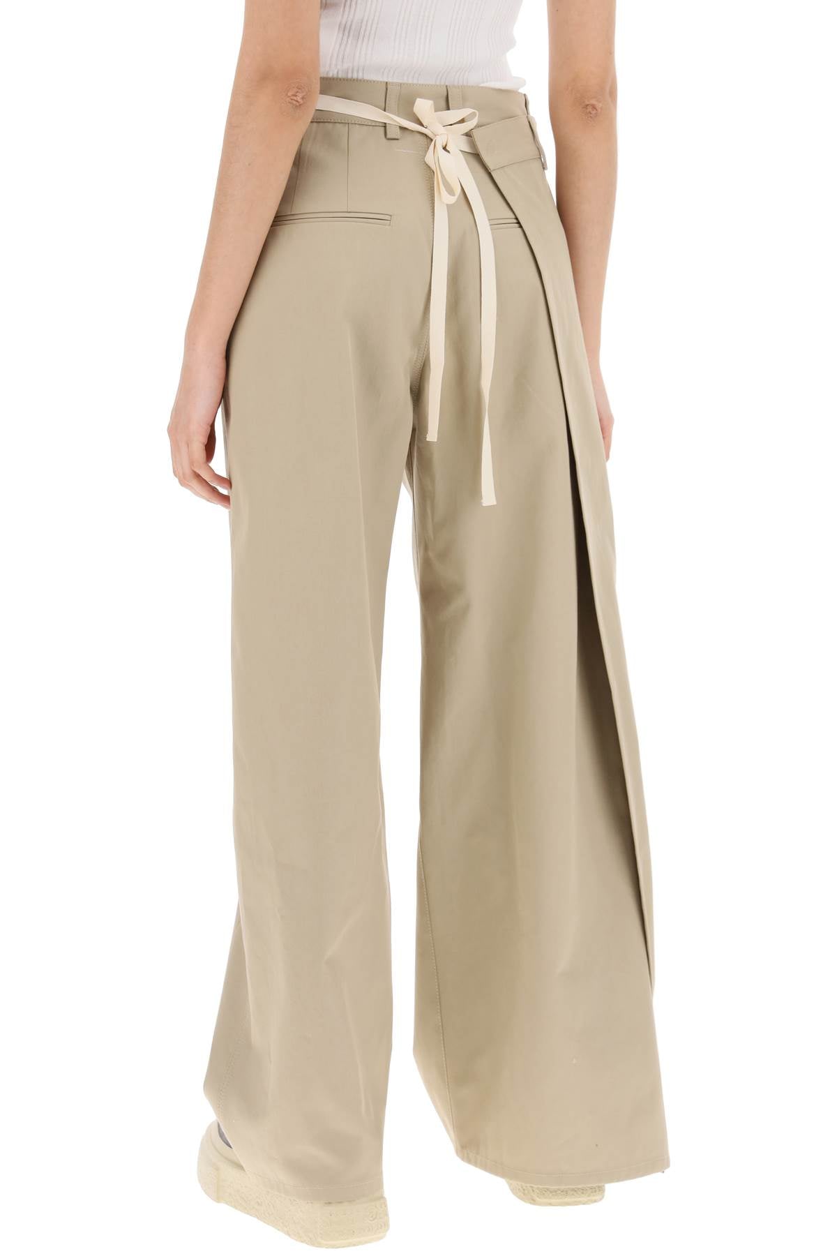 cotton gabardine trousers