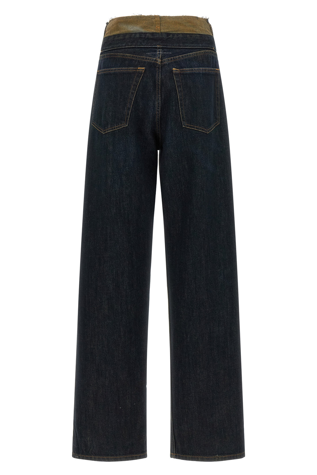 MM6 24 maison margiela mm6 jeans redefine the codes of dark blue denim through a decons