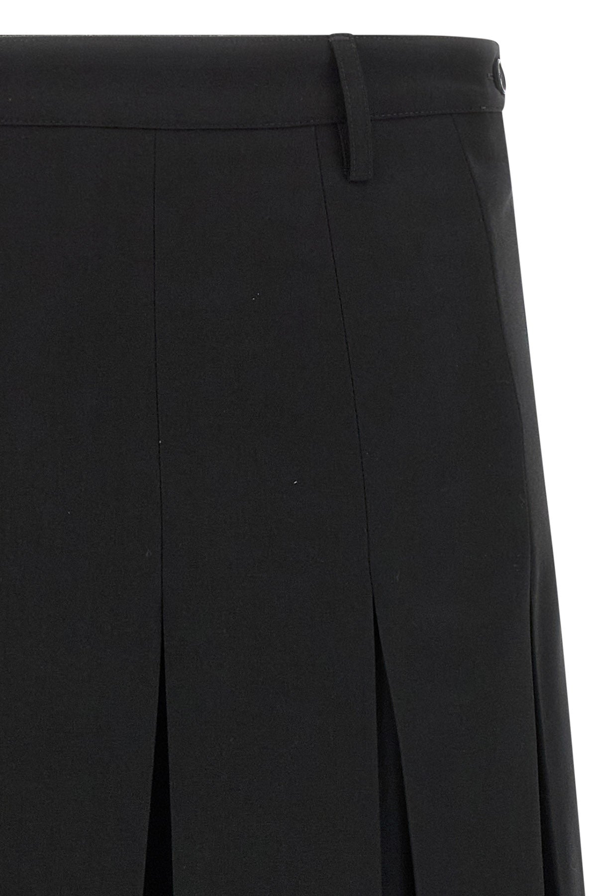 maison margielas mm6 midi skirt redefines classic tailoring through a distincti