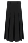 maison margielas mm6 midi skirt redefines classic tailoring through a distincti
