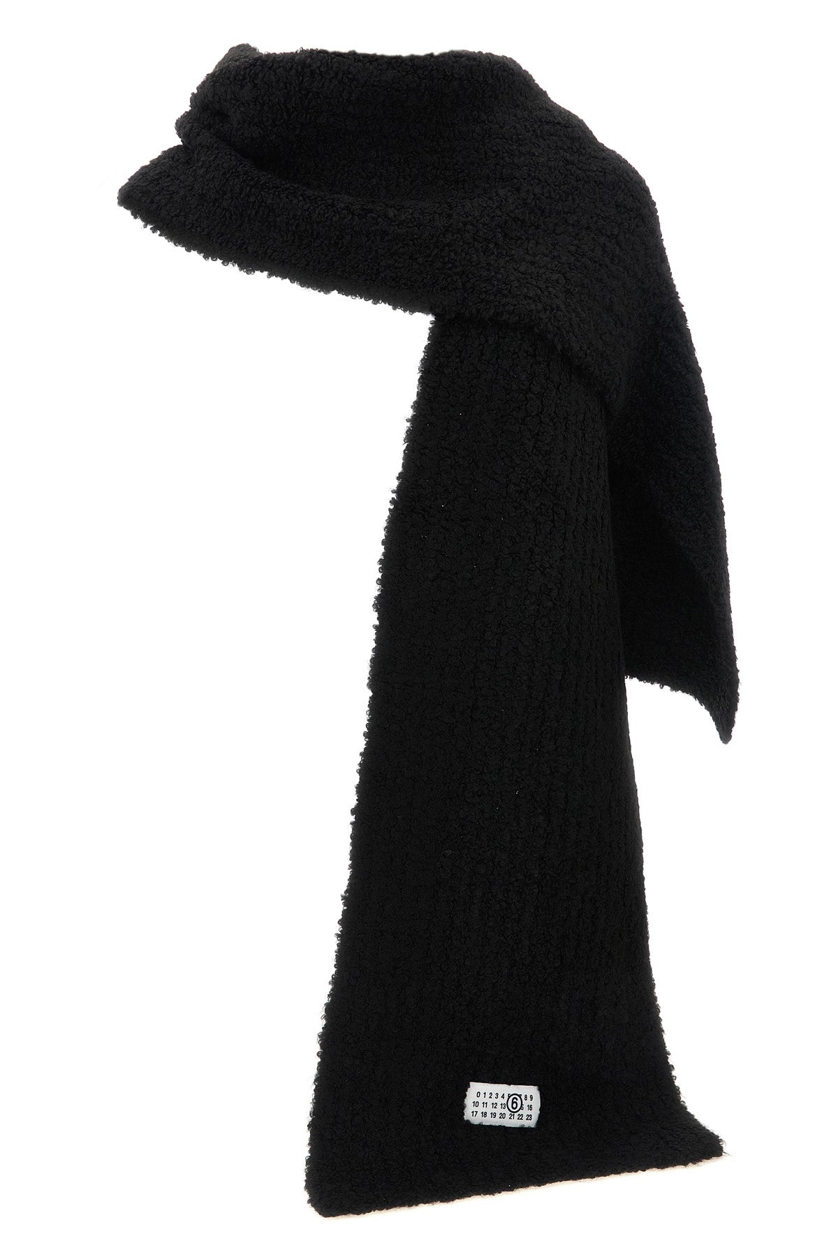 the maison margiela mm6 scarf is distinguished by an elongated rectangular const
