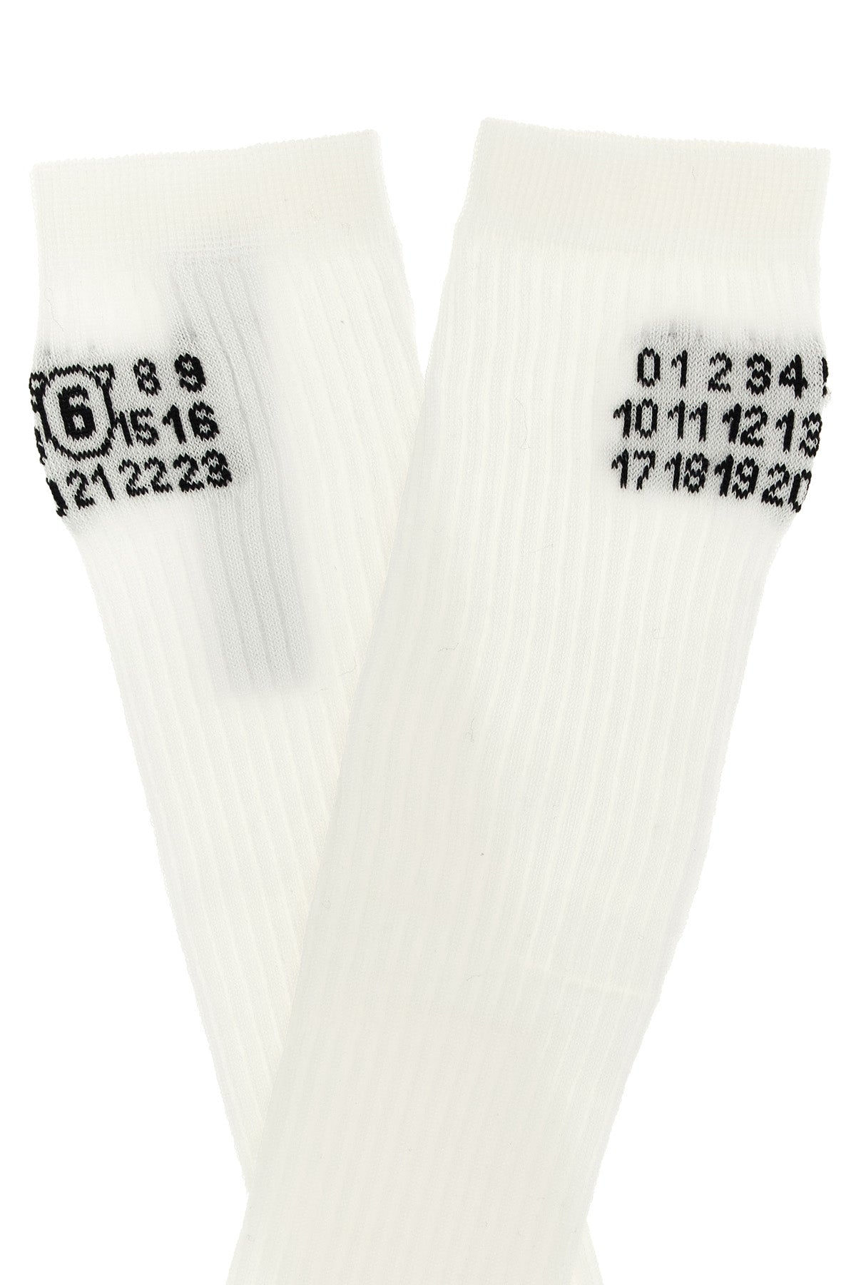 bootleg ribbed stretch cotton blend socks