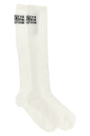 bootleg ribbed stretch cotton blend socks