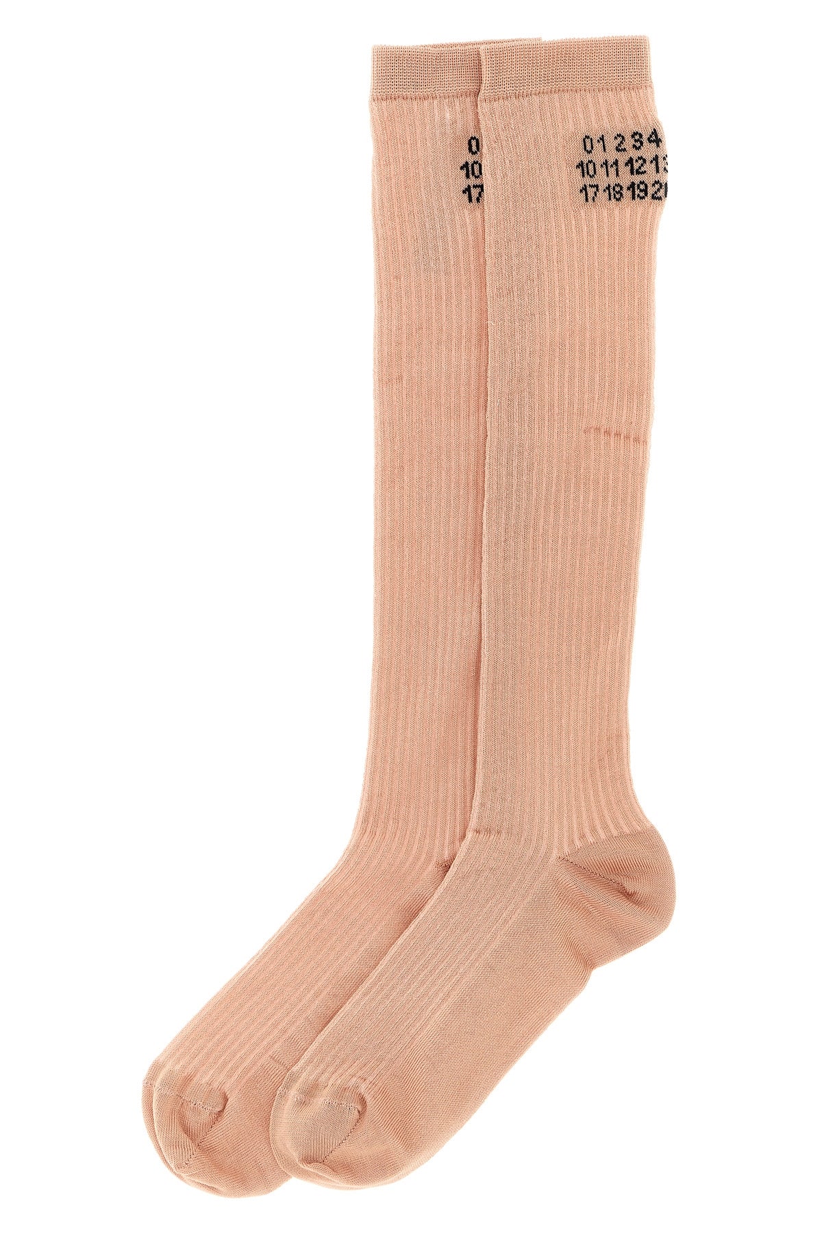 bootleg ribbed stretch cotton blend socks