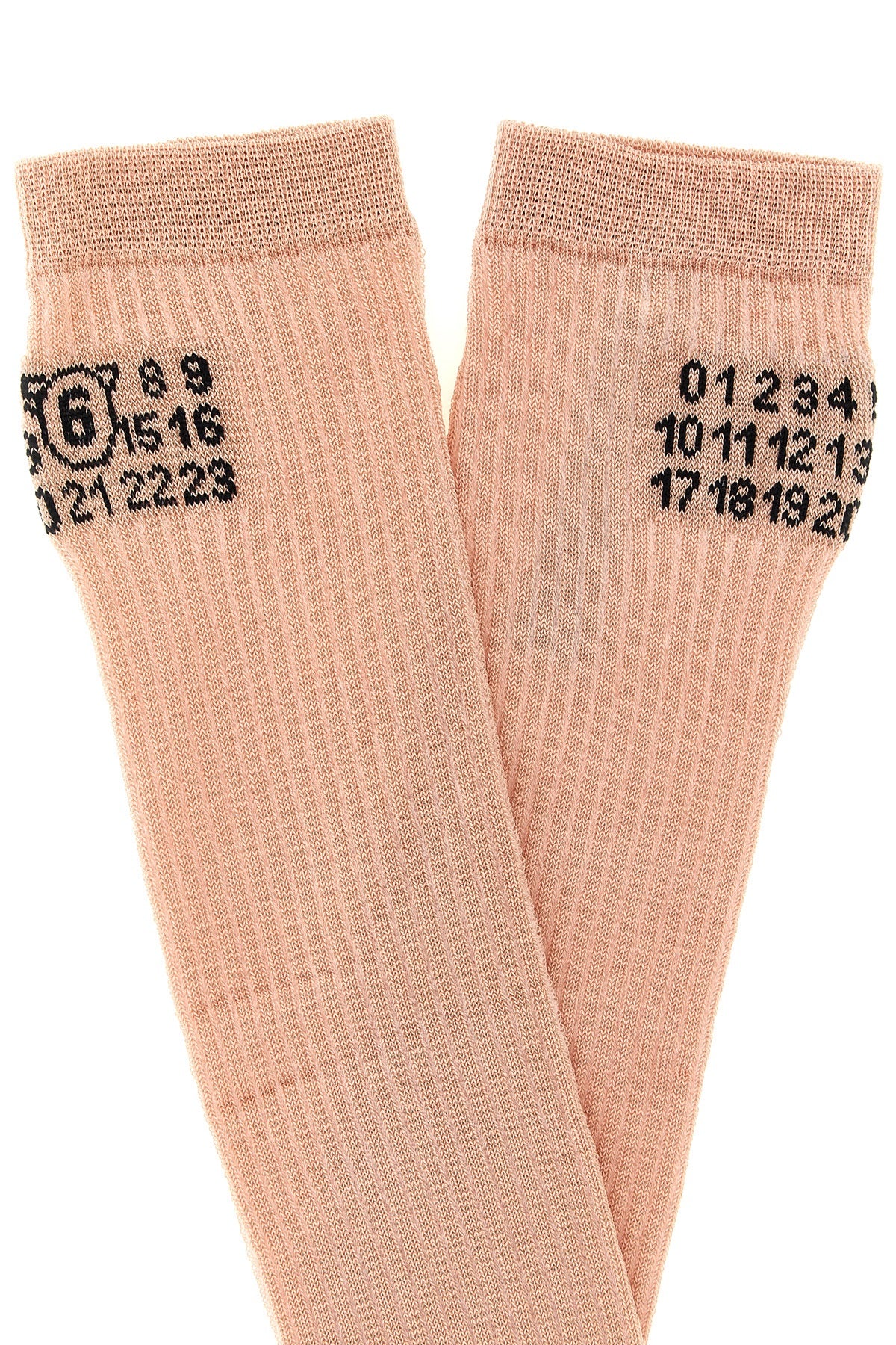 bootleg ribbed stretch cotton blend socks