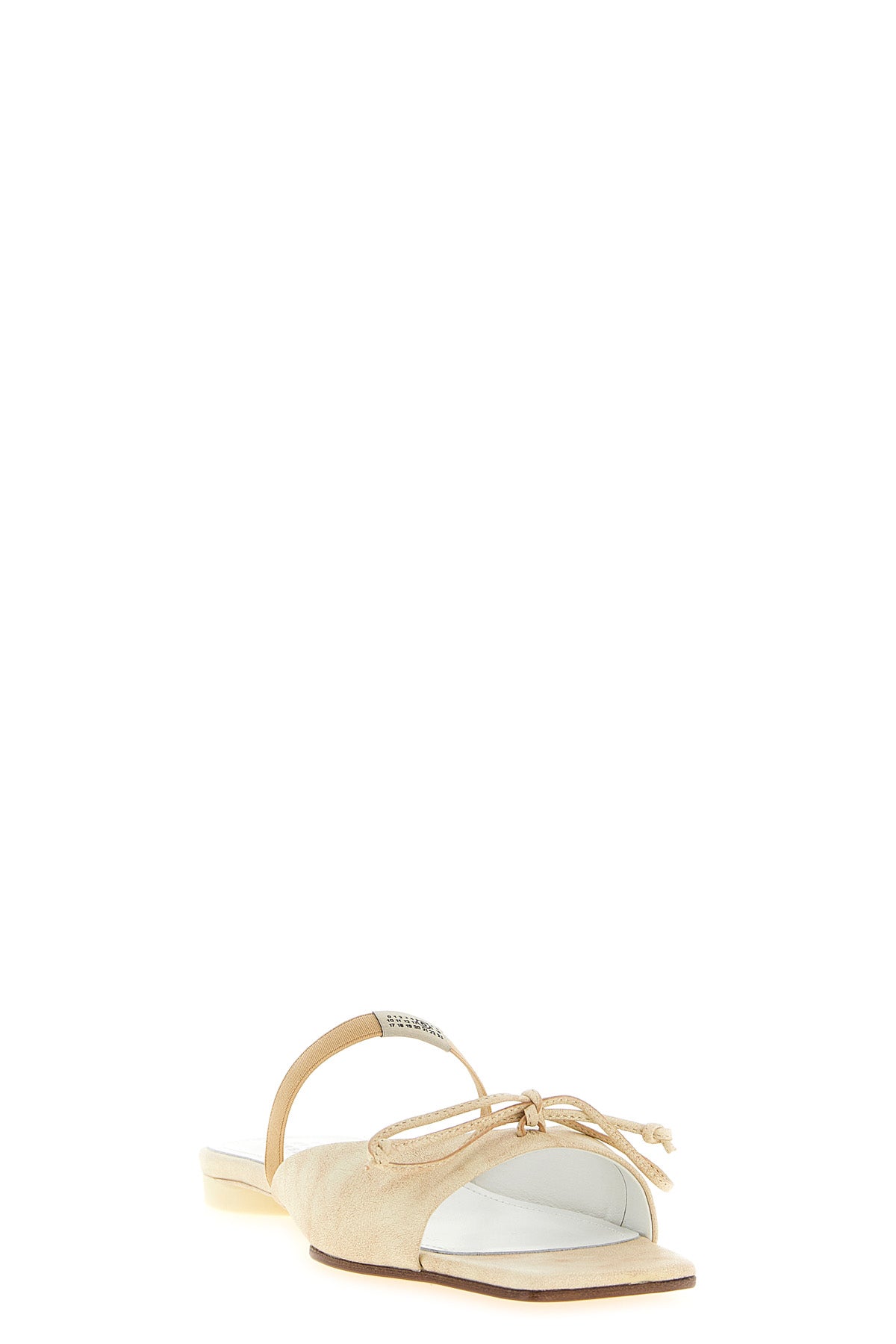 vintage-effect calf leather sandals