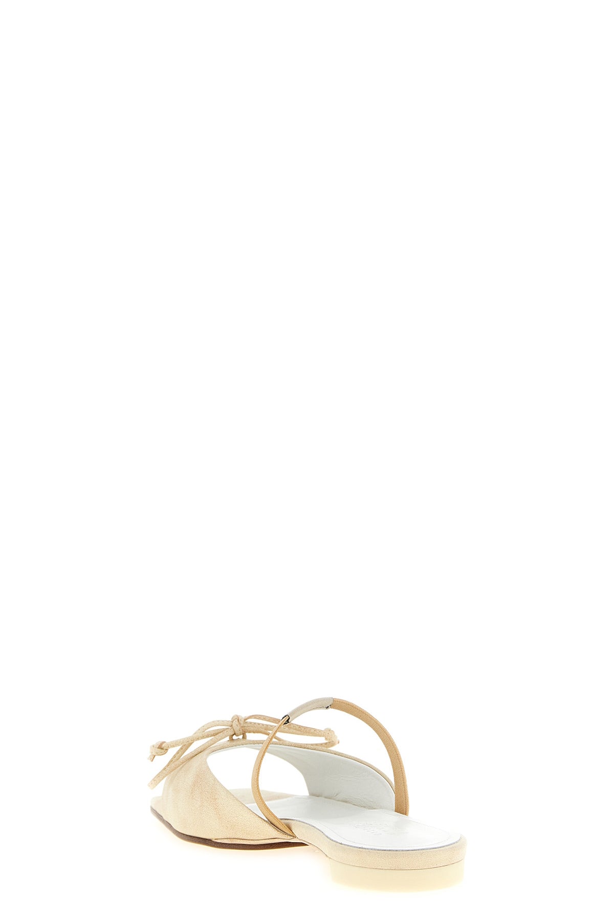 vintage-effect calf leather sandals
