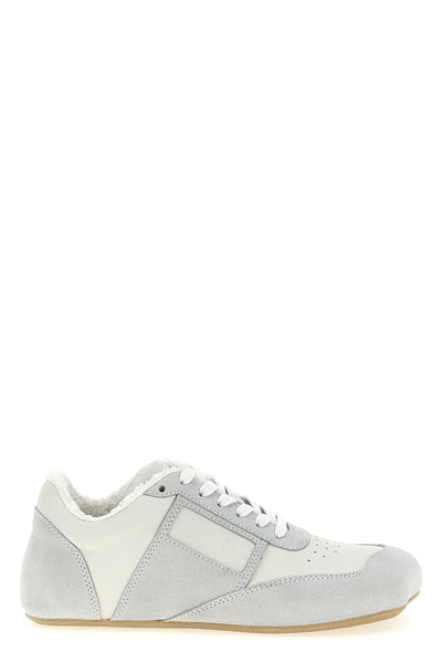 suede and leather sneakers