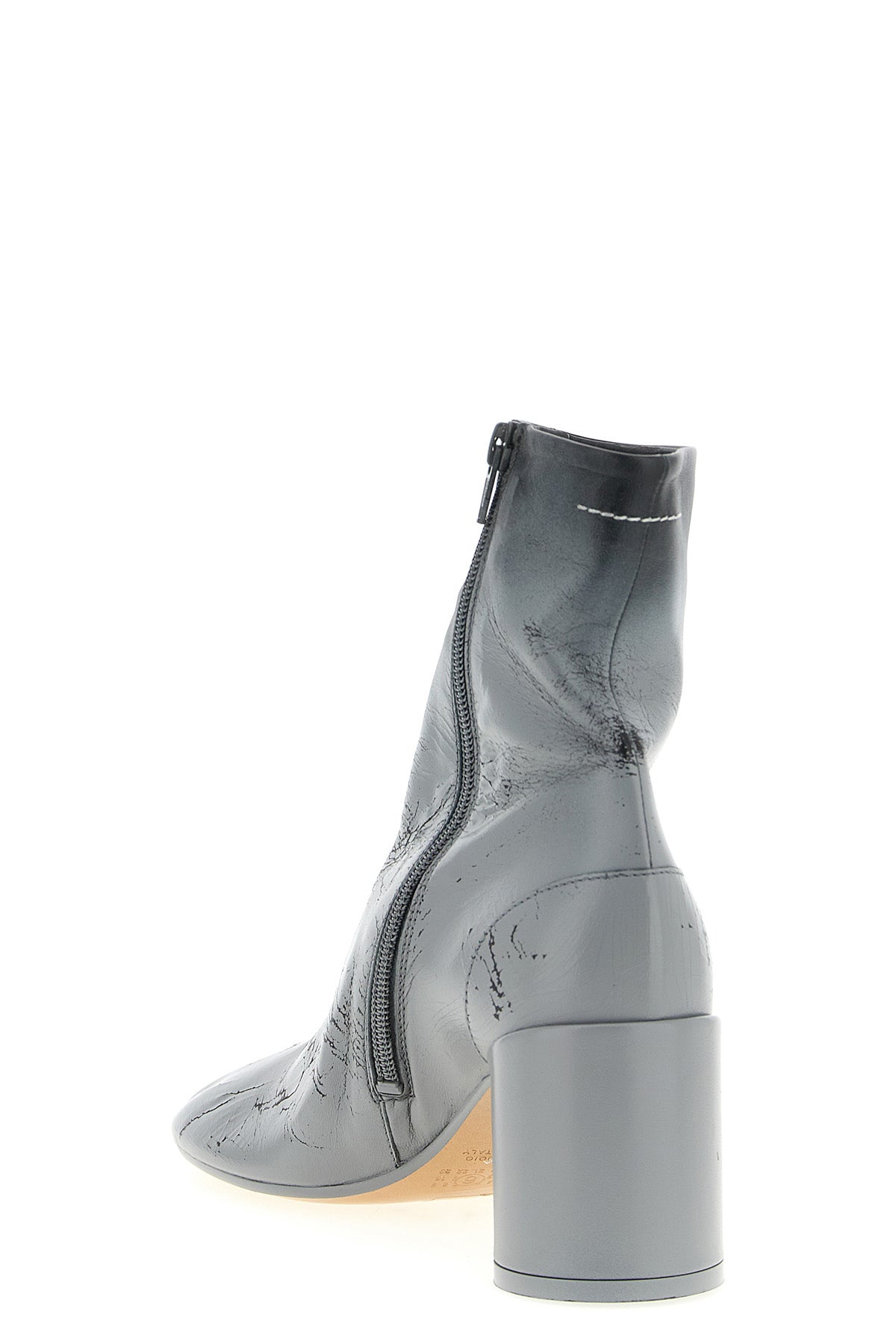 anatomic ankle boots in crinkle effect dégradé leather