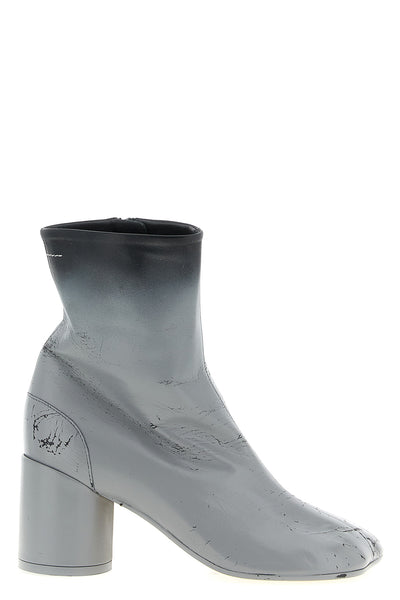 anatomic ankle boots in crinkle effect dégradé leather