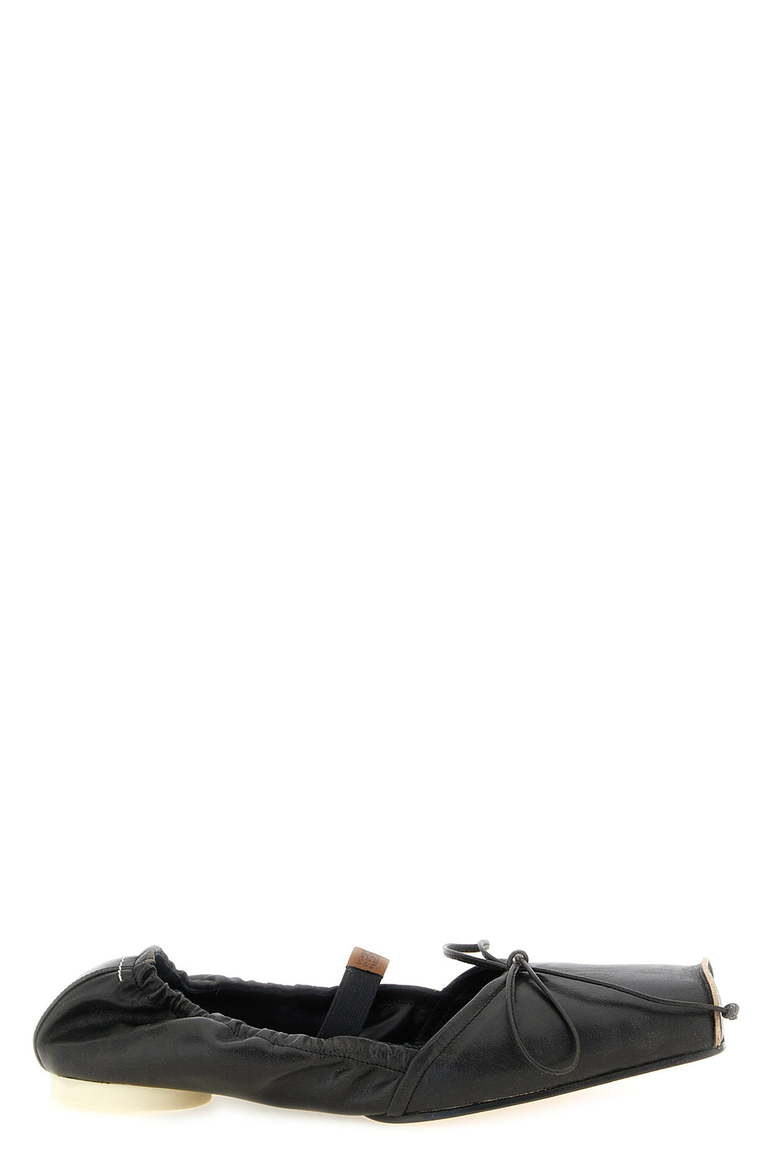 MM6 36.5 vintage effect calf leather ballet flats