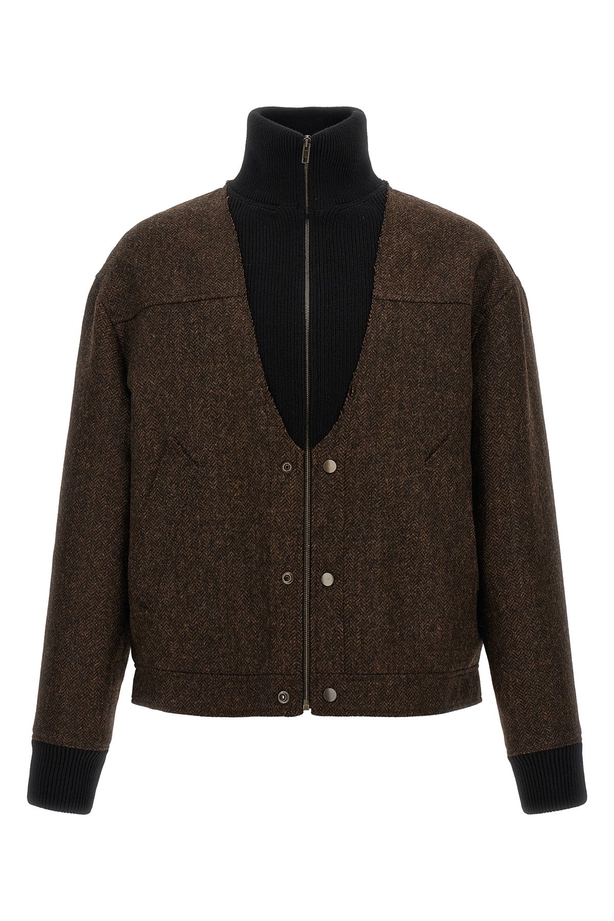 the maison margiela bomber jacket explores the technique of assemblage by combin