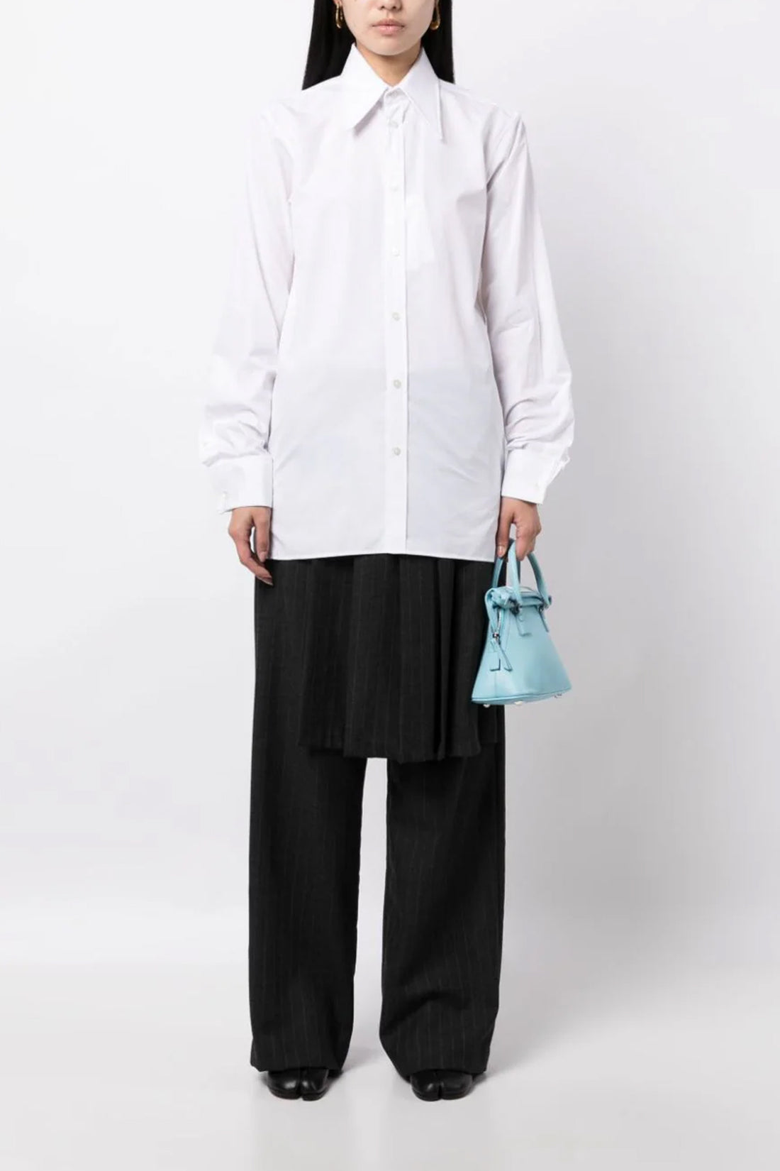 MAISON MARGIELA 39 cm long cotton poplin shirt
