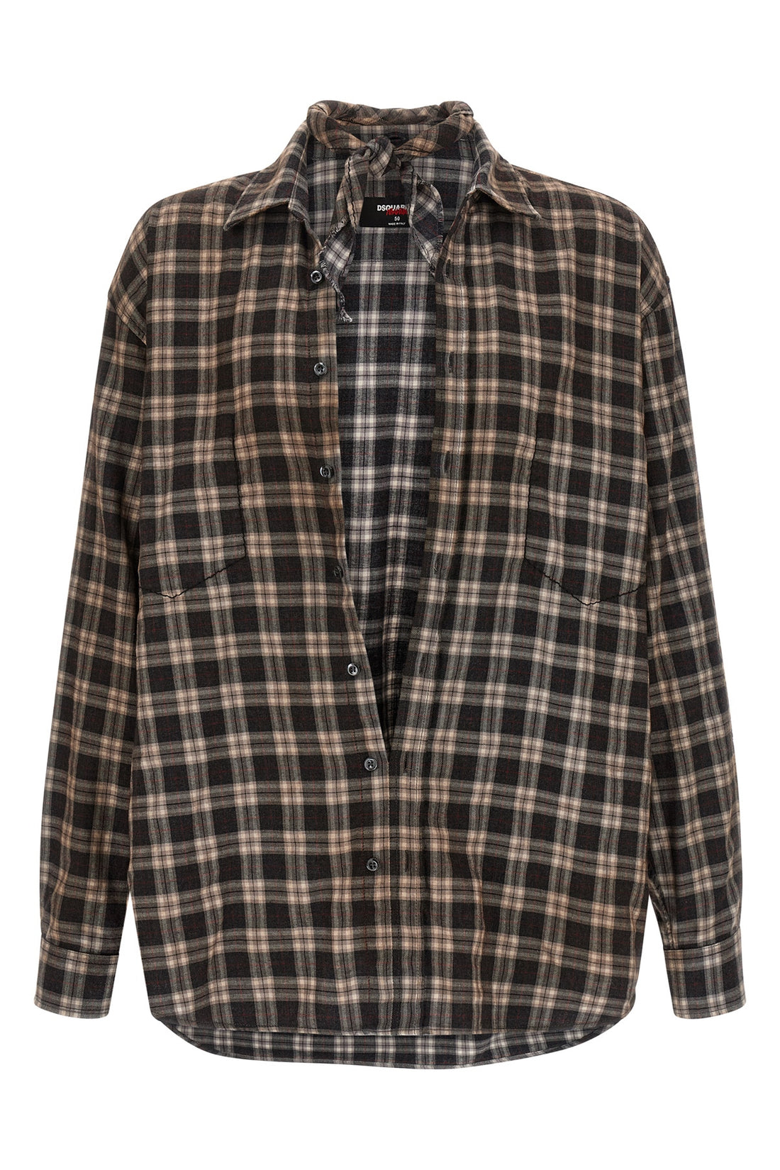 DSQUARED2 48 magliano x dsquared2 capsule shirt in all-over check patterned cotton