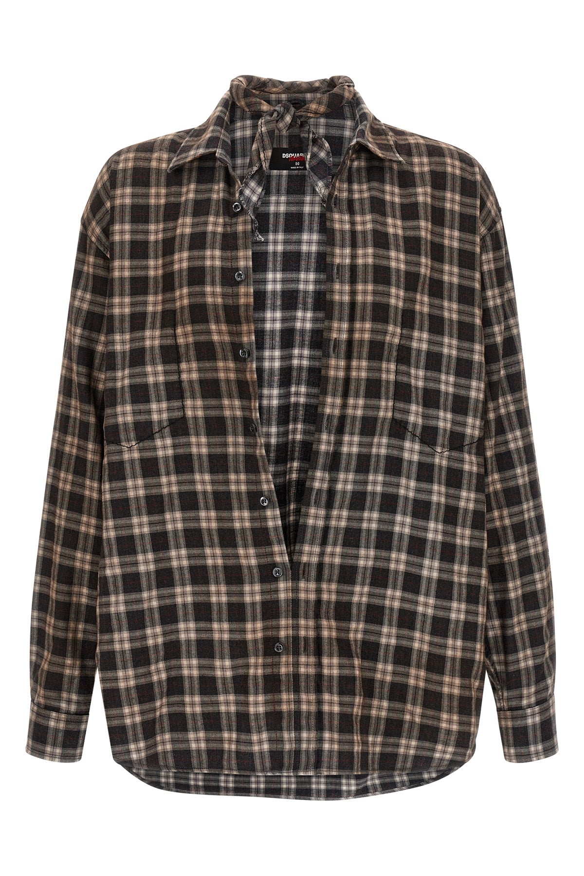 magliano x dsquared2 capsule shirt in all-over check patterned cotton