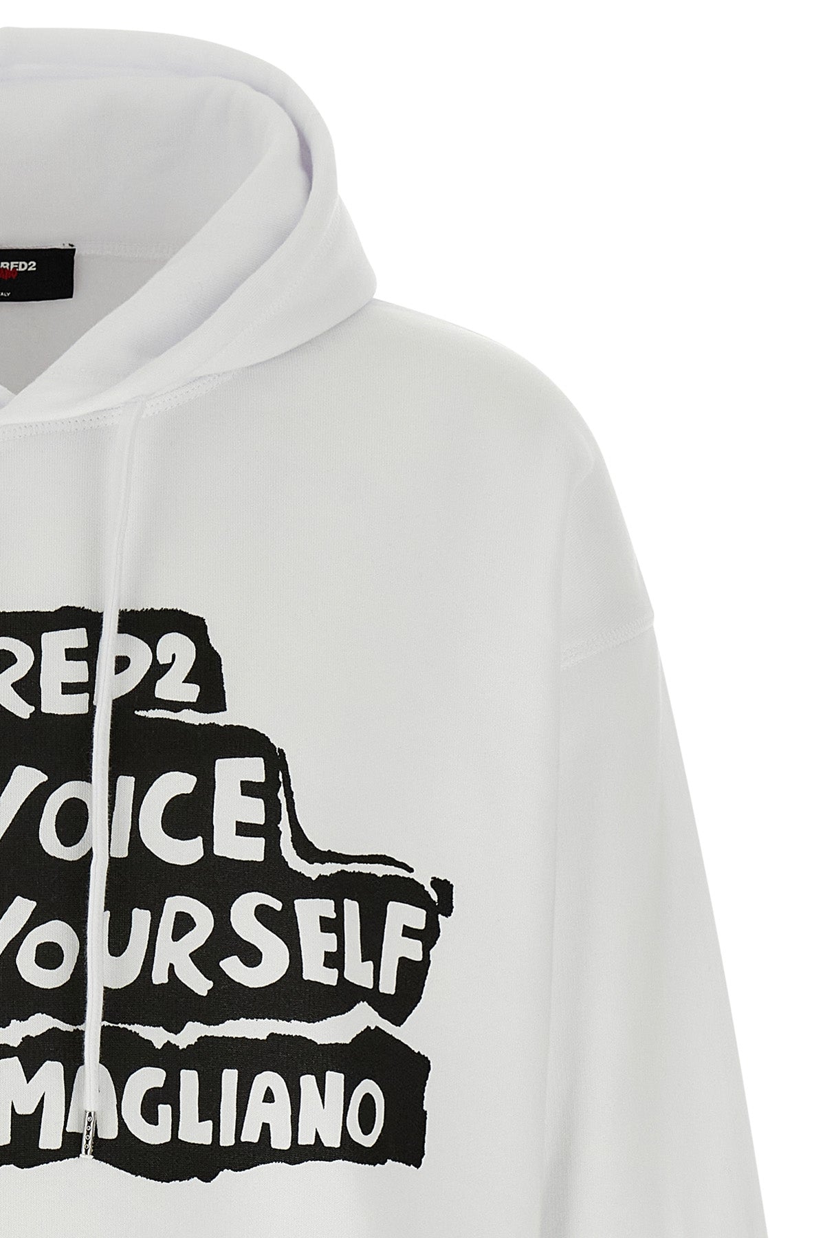 magliano x dsquared2 capsule hoodie in fleece cotton