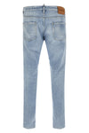 teddy used-effect cotton denim jeans