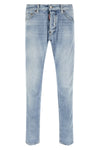 teddy used-effect cotton denim jeans