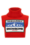 the dsquared2 après ski turtleneck vest redefines winter knitwear through bold