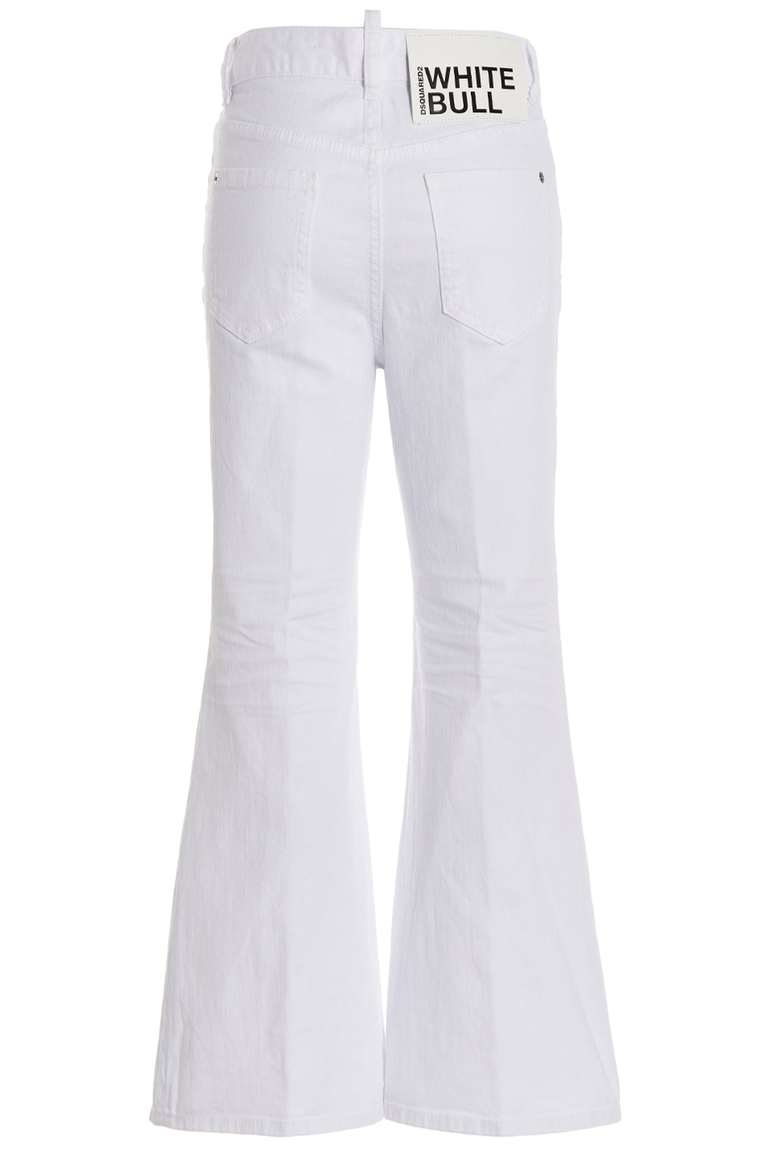 DSQUARED2 40 super flared cropped cotton denim jeans