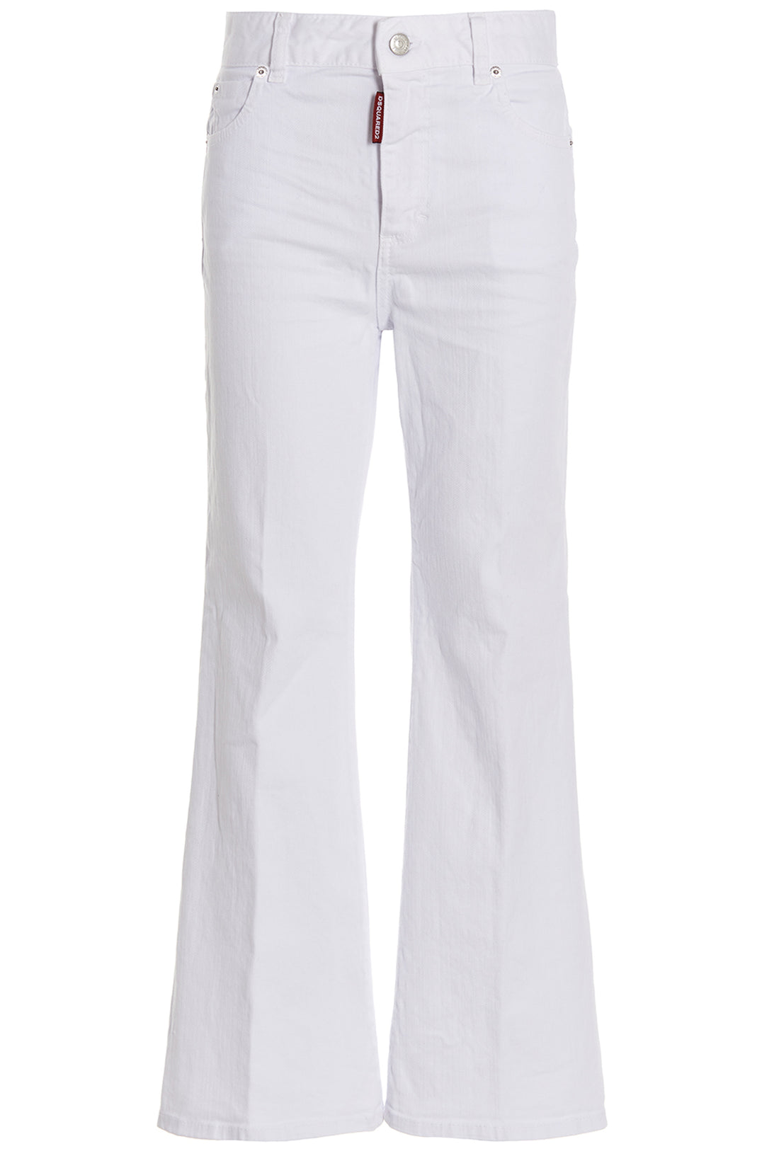 DSQUARED2 40 super flared cropped cotton denim jeans