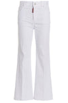 super flared cropped cotton denim jeans